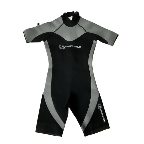 Adult HydroPro 3.0 Wetsuit Gray Black Neoprene Scuba Surfing Diving Size S - Picture 1 of 5